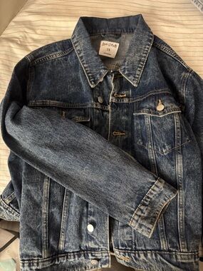 LOVE❤️FAITH Women's Dark Blue Jean Jacket